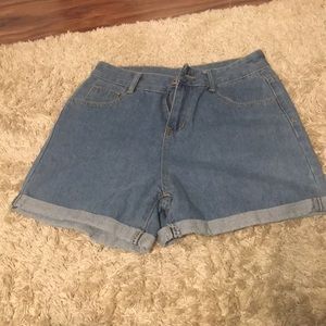 SheIn high rise jeans shorts